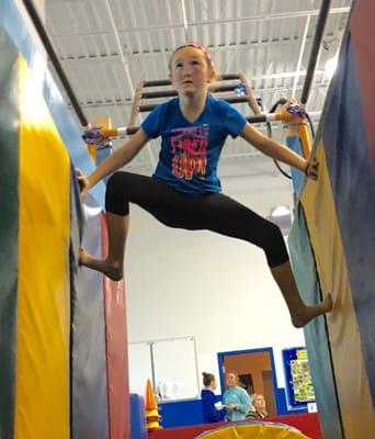 Jumping Spider - American Ninja Obstacle Courses for Kids at Hi-NRG Gymnastics  140 Long Rd.  Chesterfield Mo.