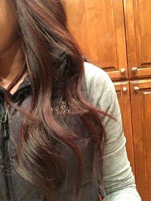 After:  Dark auburn/red highlights