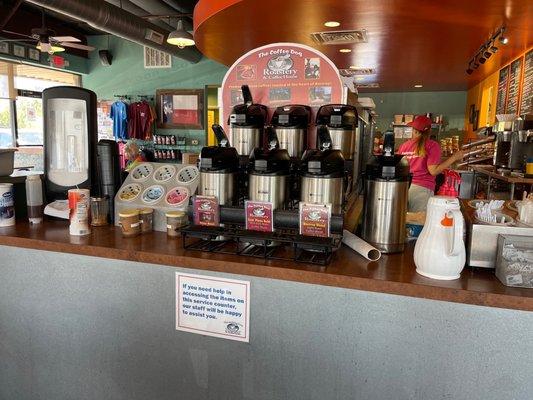 Self serve coffee station