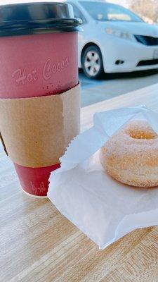 Coffee and a fresh donut