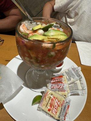 Mixed seafood cocktail.