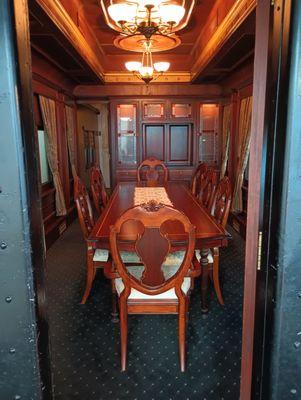 Well-furnished train car