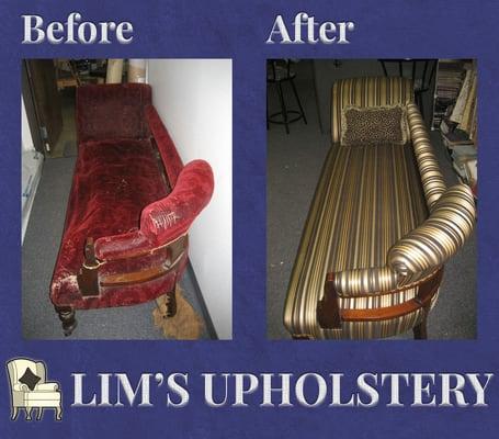 Antique Sofa - before & after photos