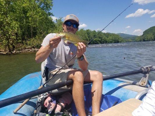 Our wonderful guide Will caught a fish while guiding us!