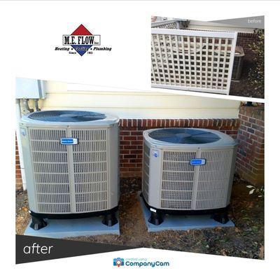 HVAC American Standard system installation in Purcellville by the M.E. Flow Leesburg HVAC installation team.