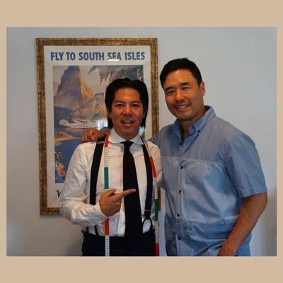 Owner Mike Irons and actor Randall Park