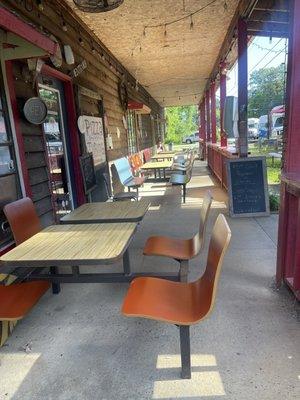 Outside eating area. Inside air conditioned seating also available.