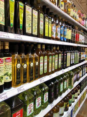 A plethora of olive oils.