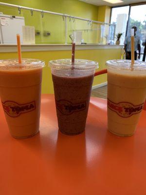 Three incredible smoothies!  You cannot go wrong with any choice from the menu!!