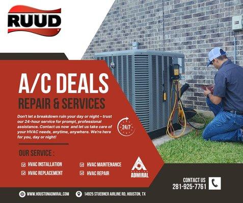 Home A/C Reapir Services in Houston