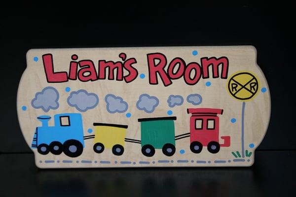 Hand-painted name plates for the kiddos room!