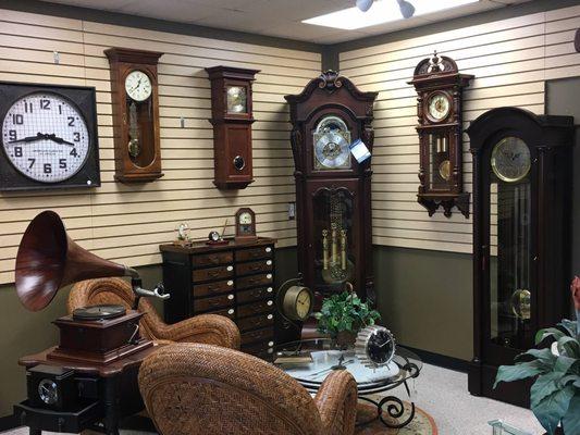 Come by our showroom and view all of the beautiful clocks we have to offer! (281) 259-8338.