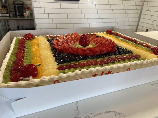 Beautiful large sheet cake.