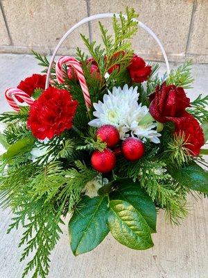 Candy Cane Lane Holiday Basket