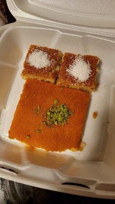 Basbousa and knafeh