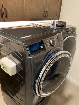 After install on GE washer board kit