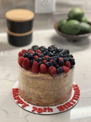 Honey Cake with Bountiful Fruits