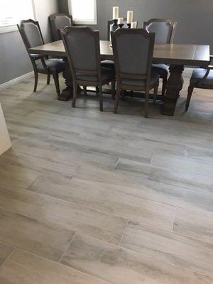 Wood look tile