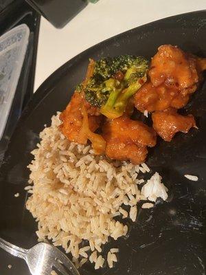 2. General Tsos Chicken and 3. Orange Chicken