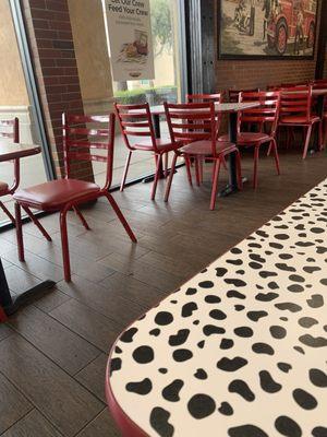 Cute Dalmatian tables