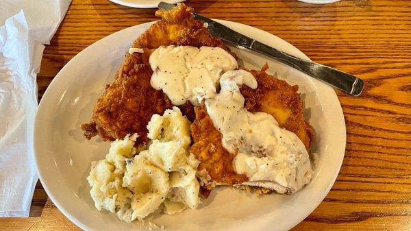 Chicken Fried Chicken and Mashed Potatoes