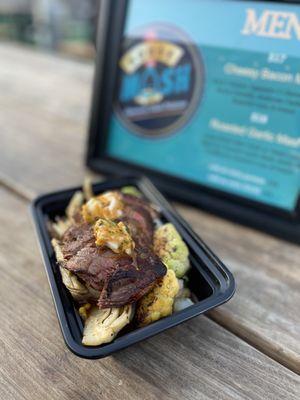 Skirt Steak w Cajun Butter& Roasted Veggies