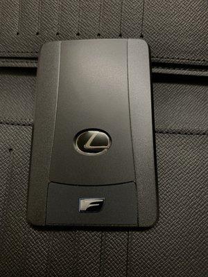 My Lexus Credit Card sized key I needed to program