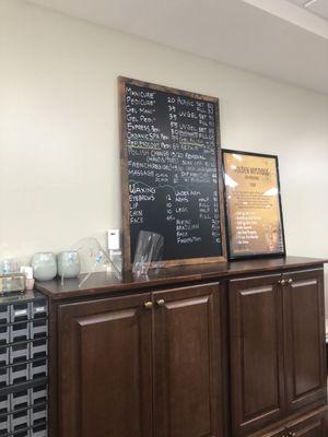 Services menus