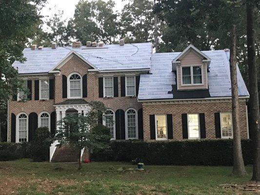 underlayment installation - roof "dried in" temporarily.