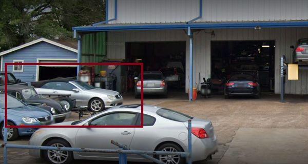 My car in front of their shop.