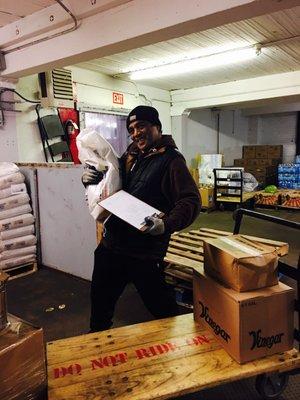 George, on our Warehouse team is always busy pulling our customers orders! And he does it with a smile.