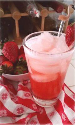 Summertime strawberry soda.