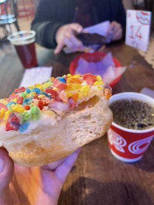 Cereal milk doughnut