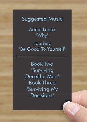 Two of the songs I suggest in Book One and the Names of the following two books !