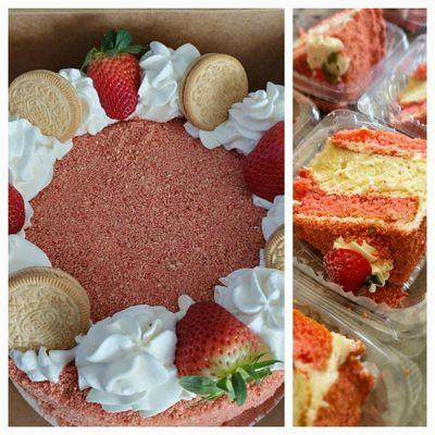 Strawberry crunch cake