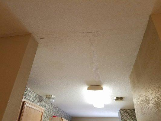 Water damage. Crappy clean up job