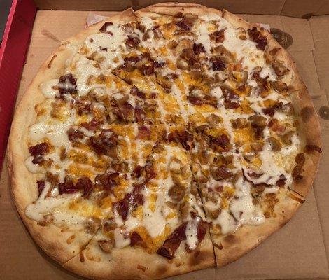 Chicken Bacon Ranch Pizza