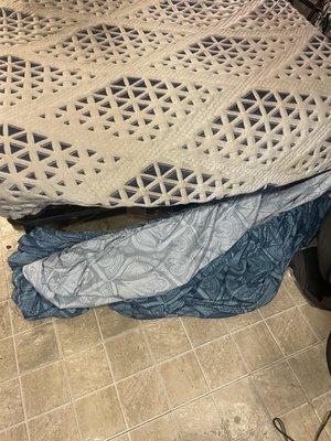 Slipping mattress top