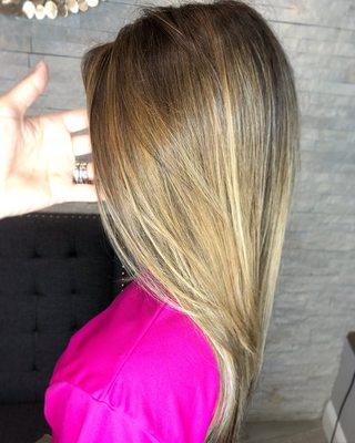 Hand painted balayage