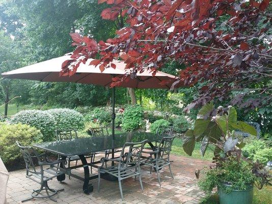 Client added their granite top and umbrella