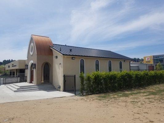 New Standing Seam Metal Roof on a church.