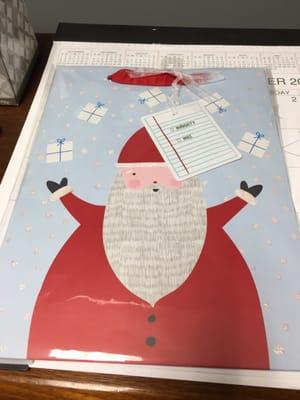 Santa gift bag front