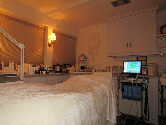 A look inside one of our relaxing treatment rooms.