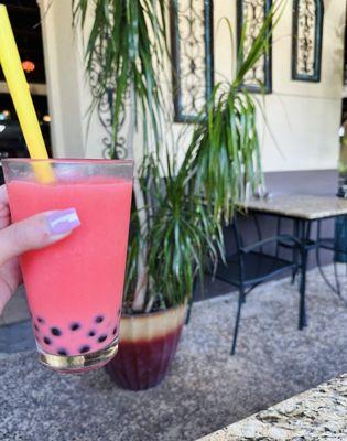 Watermelon Boba tea