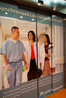 We printed and installed this Kaiser Permanente elevator graphic.