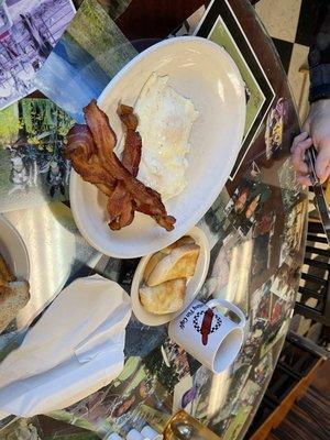 Bacon eggs and toast!