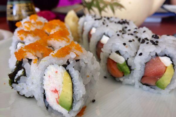 The Philadelphia roll and the California roll