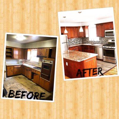 Kitchen Remodel   -Before & After-   #kitchenRemodel #kitchenrenovation #cabinetrepair