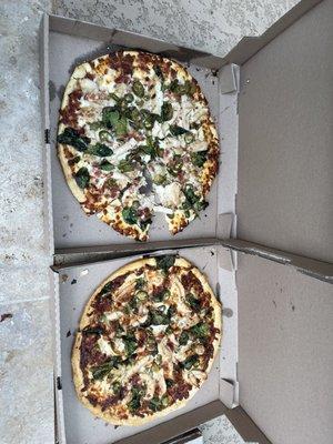 Two build your own pizzas