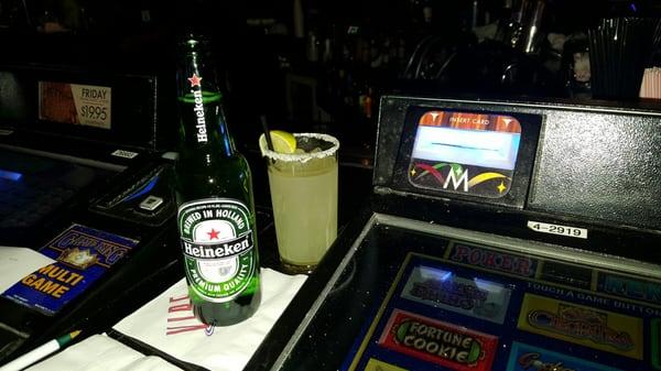 Heineken & margarita before gambling